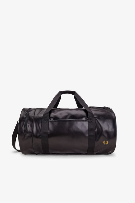 Fred Perry Tonal Large Barrel Bag - Black/Gold