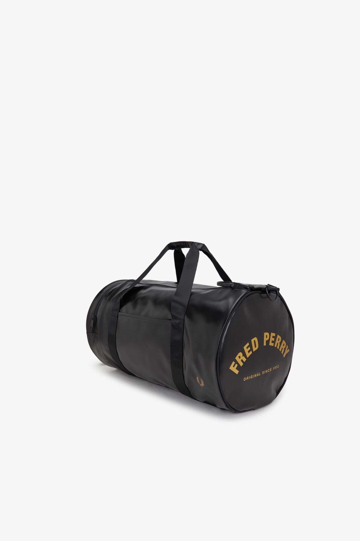 Fred Perry Tonal Large Barrel Bag - Black/Gold