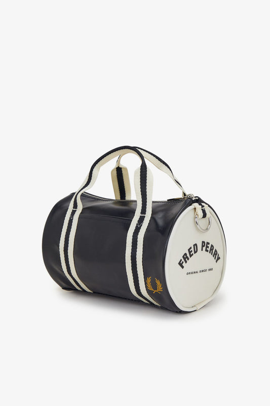 Fred Perry Classic Mini Barrel Bag - Black/Ecru