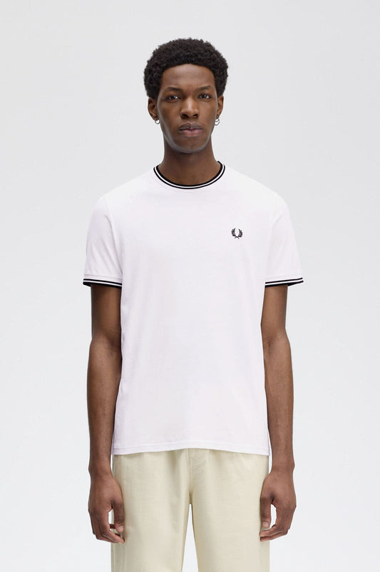 Fred Perry Twin Tipped T-Shirt - White