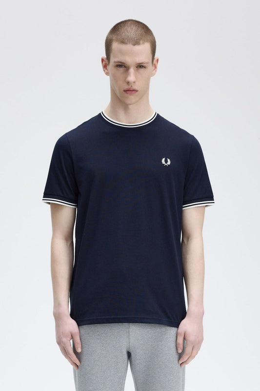 Fred Perry Twin Tipped T-Shirt - Navy