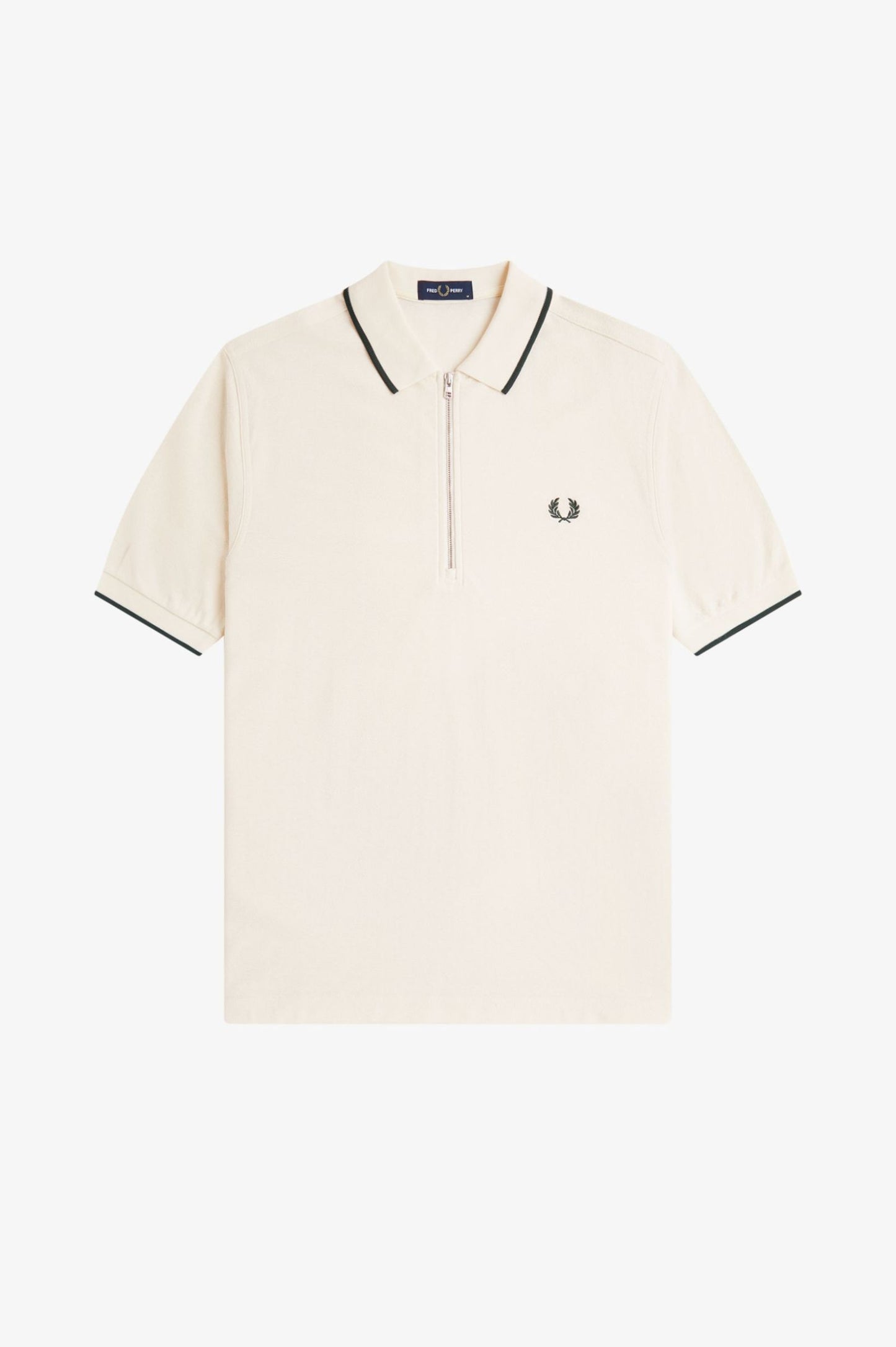 Fred Perry M2383 Crepe Pique Polo Shirt - Ecru