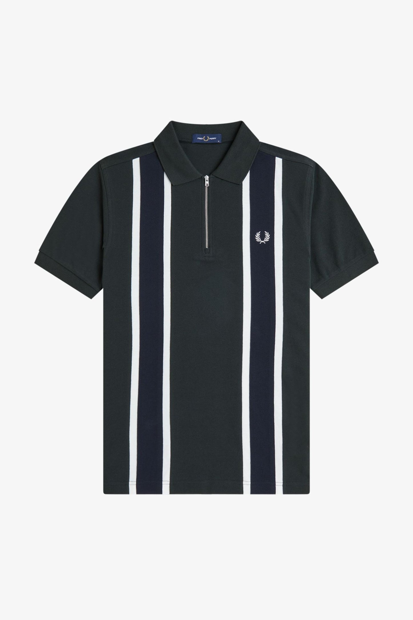 Fred Perry M2420 Tramline Polo Shirt - Night Green