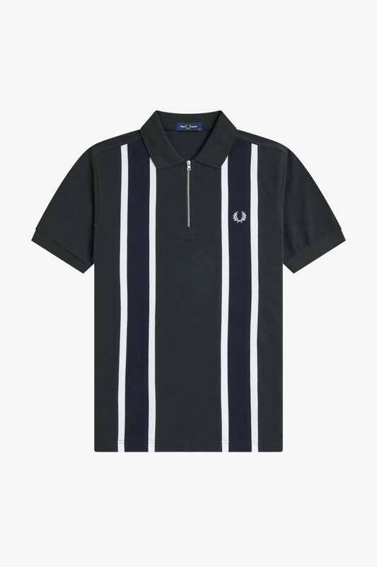 Fred Perry M2420 Tramline Polo Shirt - Night Green