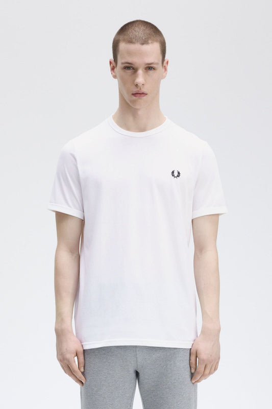 Fred Perry Ringer T-Shirt - White