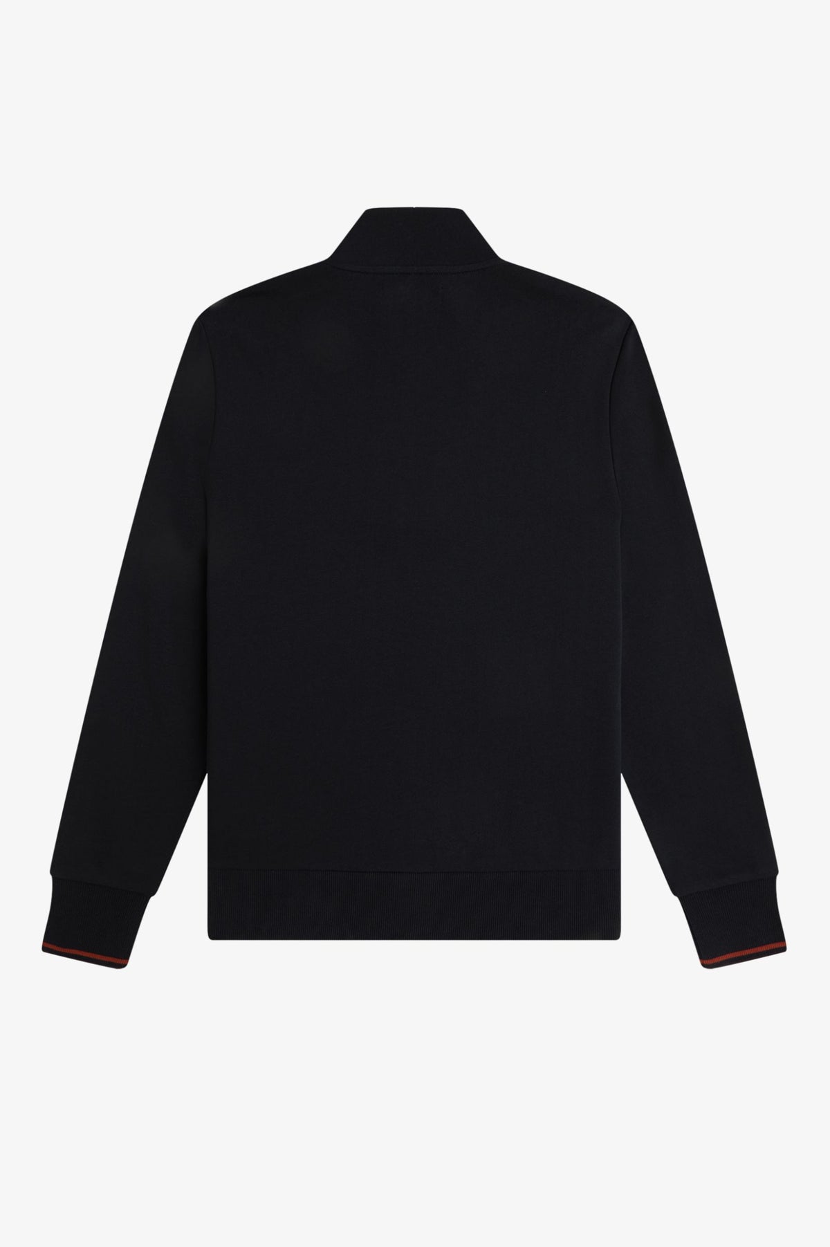 Fred Perry M3574 Half Zip Sweatshirt - Navy/Brandy/Rich Brown
