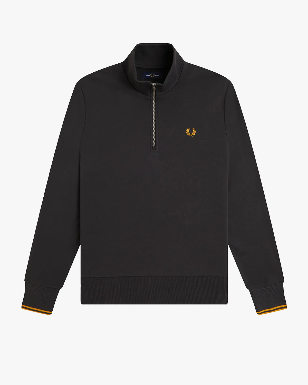 Fred Perry M3574 Half Zip Sweatshirt - Anchor Grey/Golden