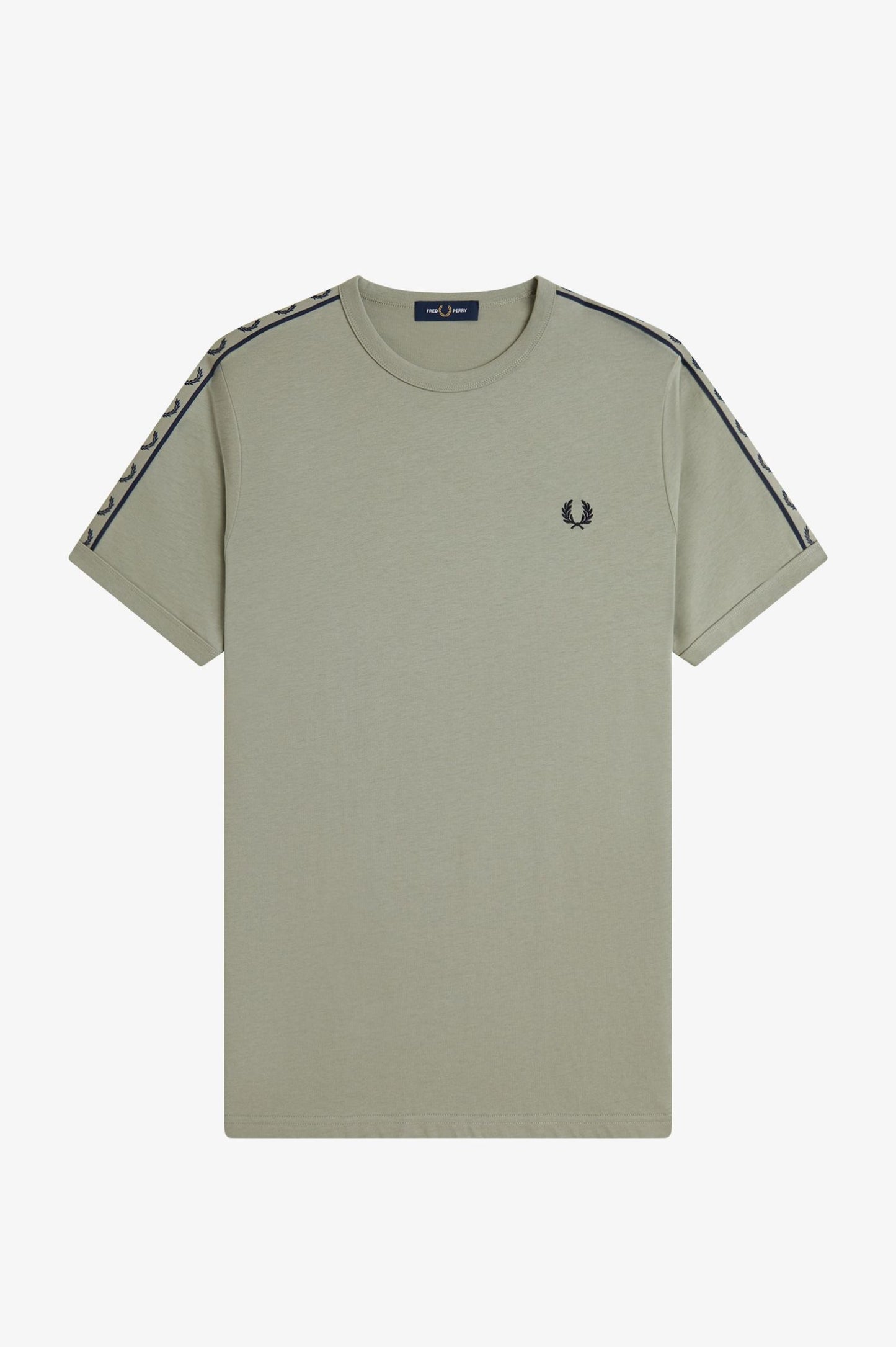 Fred Perry M4613 Contrast Tape Ringer T-Shirt - Seagrass/Navy