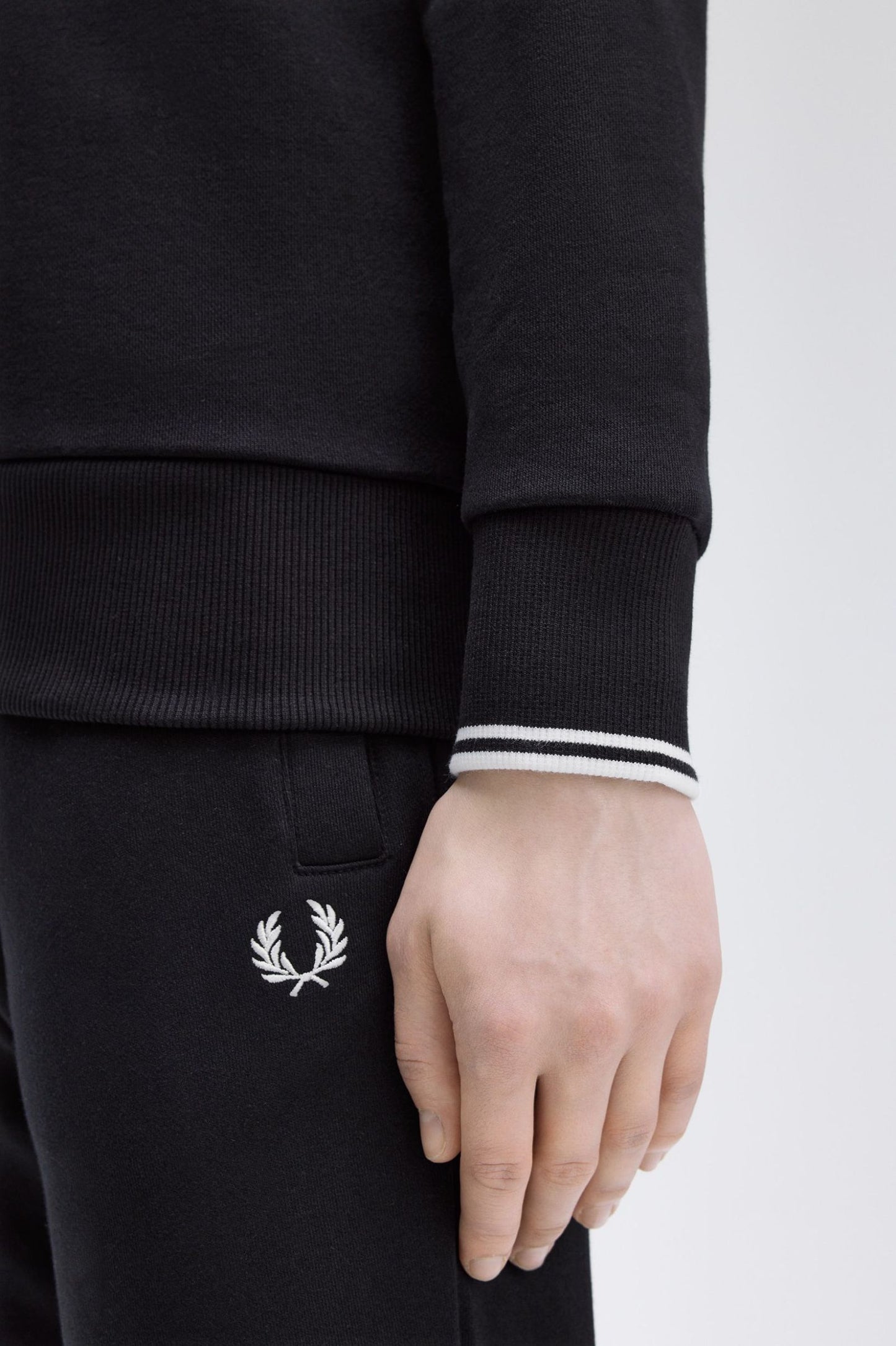 Fred Perry Crew Neck Sweatshirt - Black