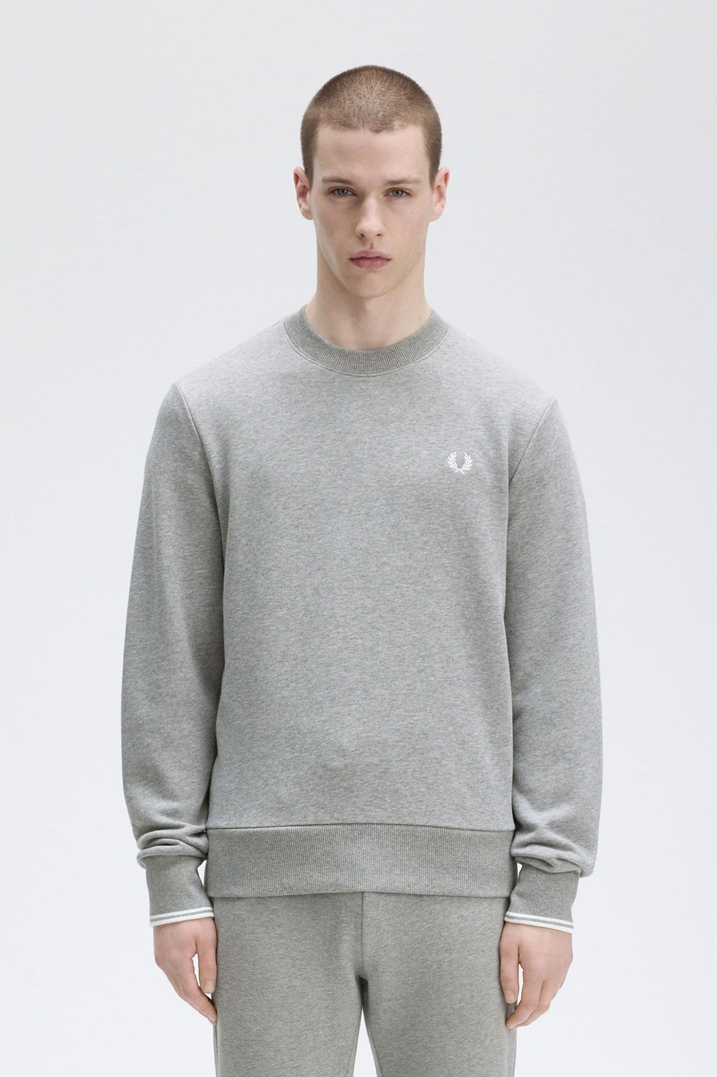 Fred Perry Crew Neck Sweatshirt - Steel Marl