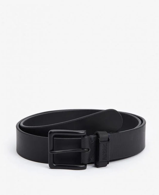 Barbour International Albury Leather Belt - Black