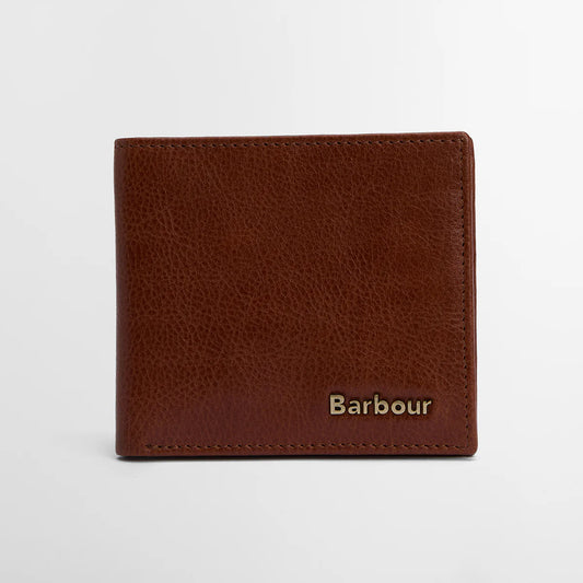 Barbour Lunan Leather Bifold Wallet - Brown