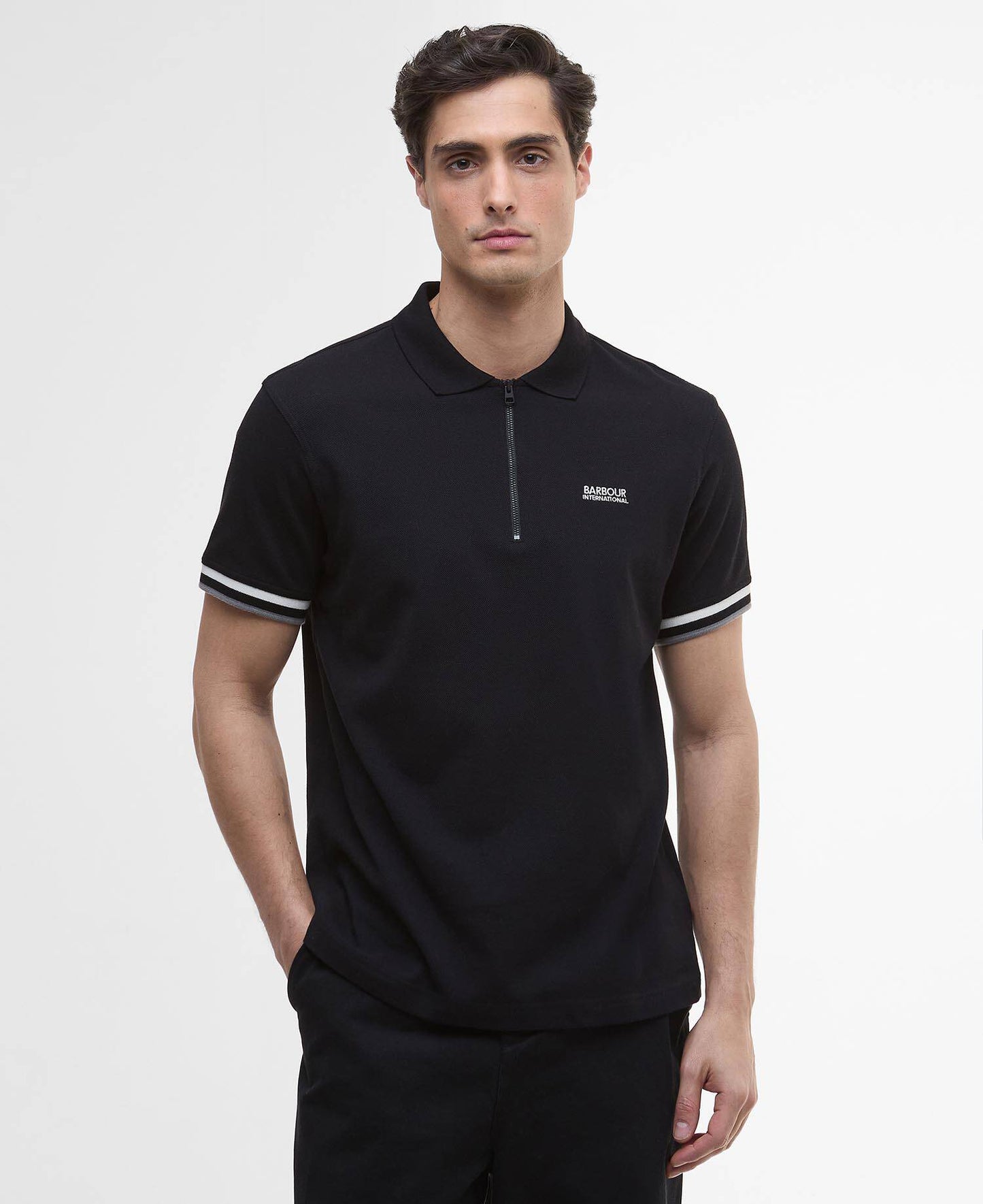 Barbour International Buxton Polo Shirt - Black