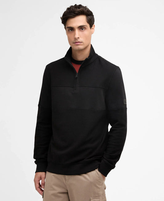 Barbour Kaspian Half Zip Sweatshirt - Black
