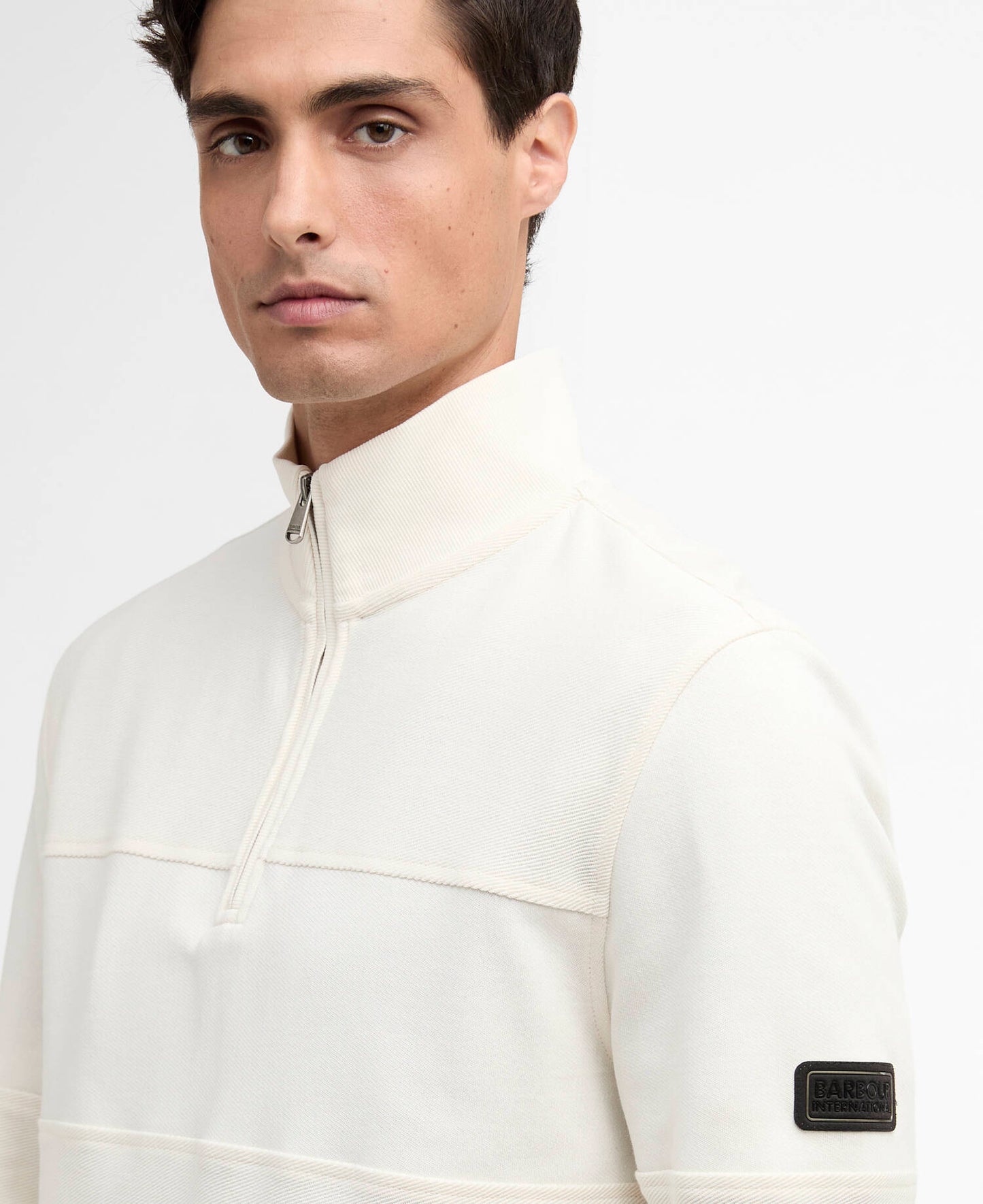 Barbour Kaspian Half Zip Sweatshirt - Whisper White