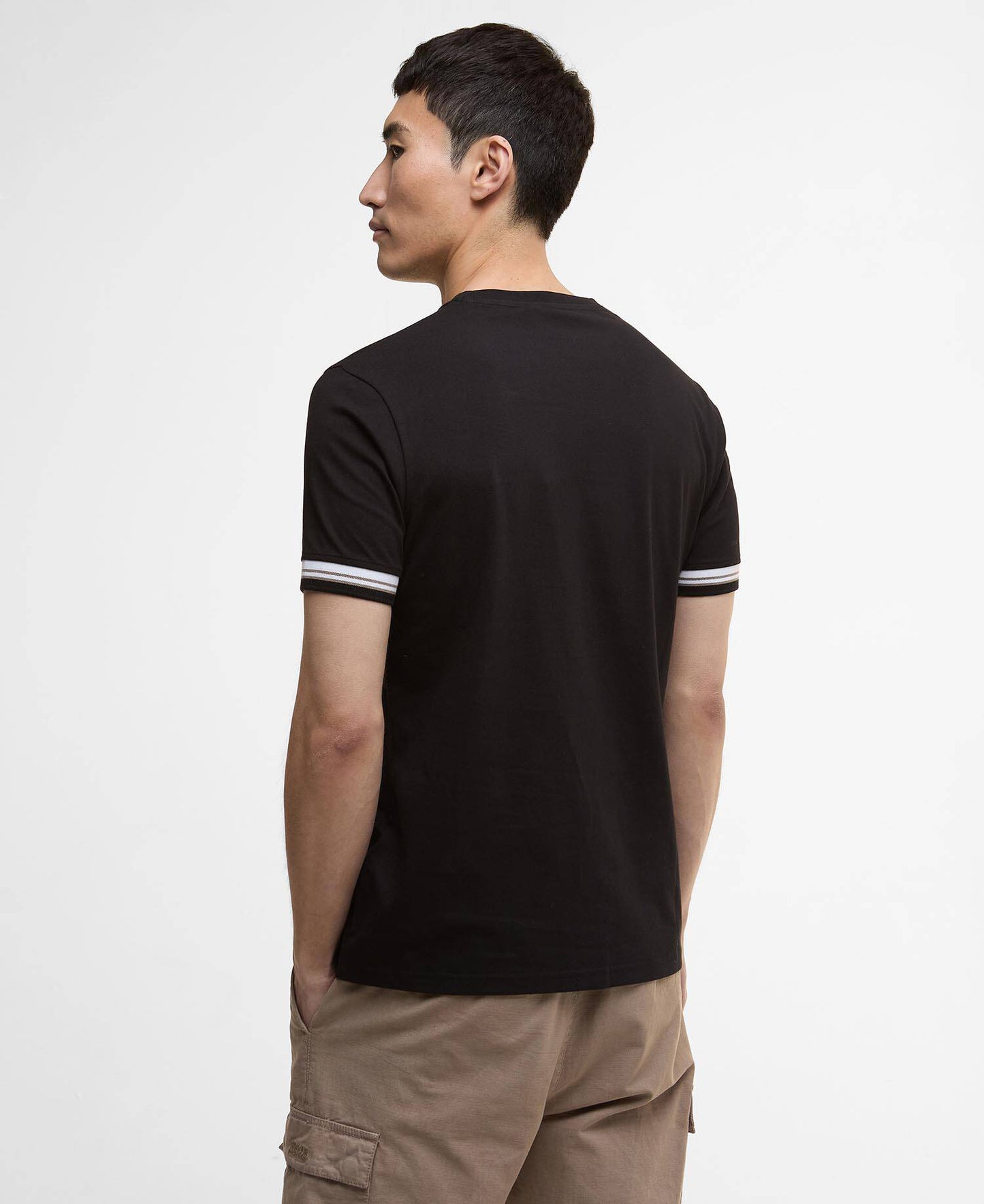 Barbour International Bruce Tipped Cuff T-Shirt - Black