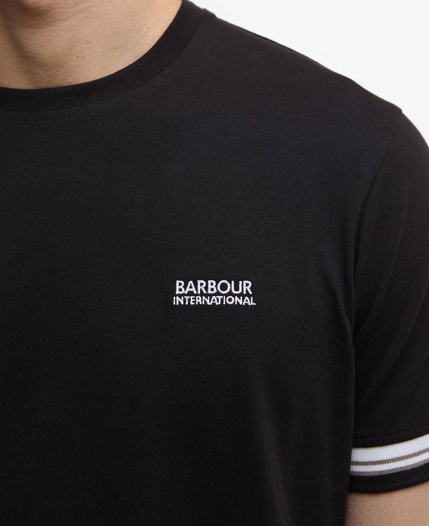 Barbour International Bruce Tipped Cuff T-Shirt - Black