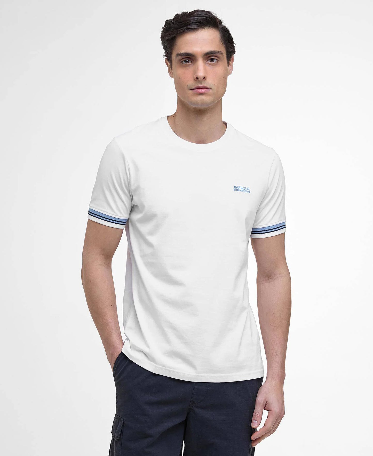 Barbour International Bruce Tipped Cuff T-Shirt - White