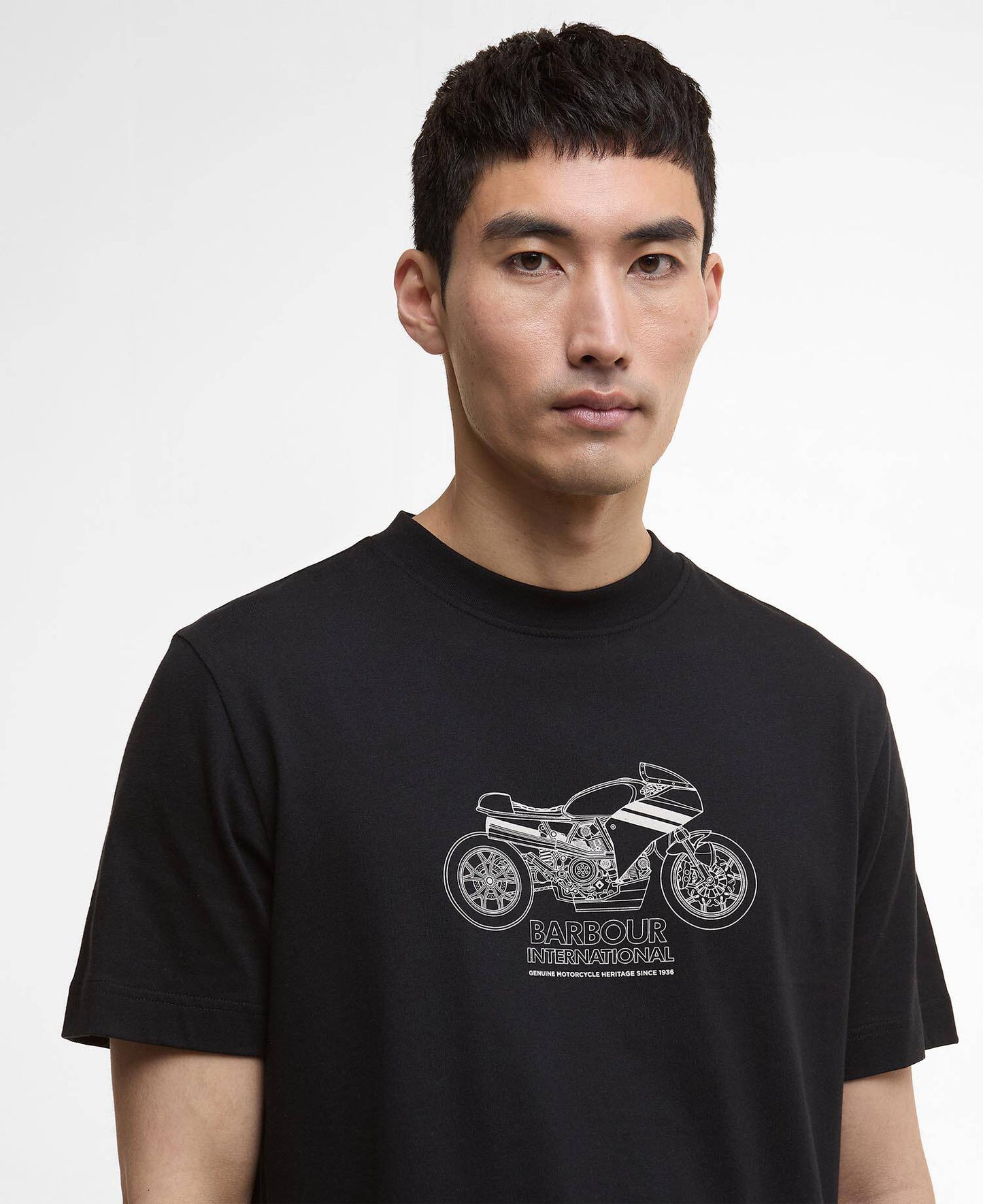 Barbour International Topher Motorbike T-Shirt - Black