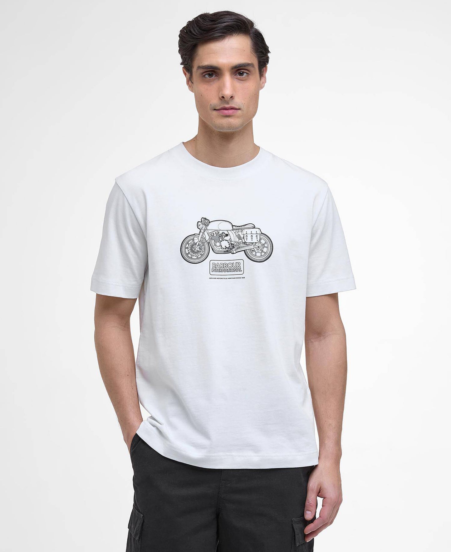 Barbour International Morris Motorbike T-Shirt - White