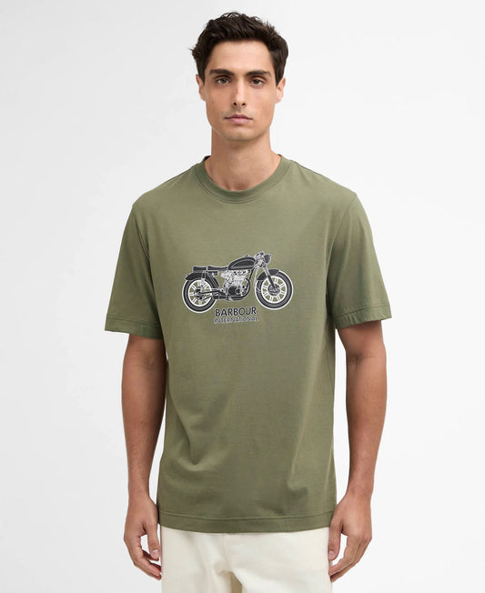 Barbour Piston Graphic T-Shirt - Burnt Olive