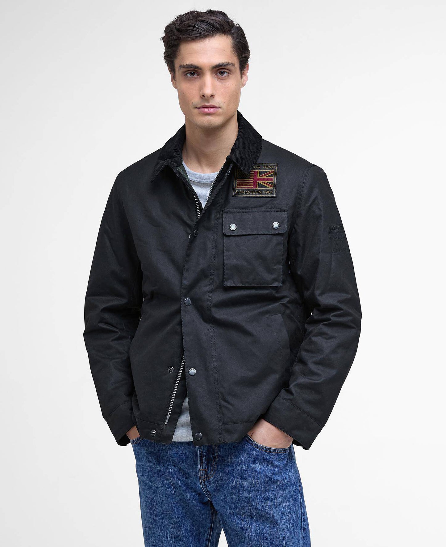 Barbour International Workers Waxed Jacket - Classic Black