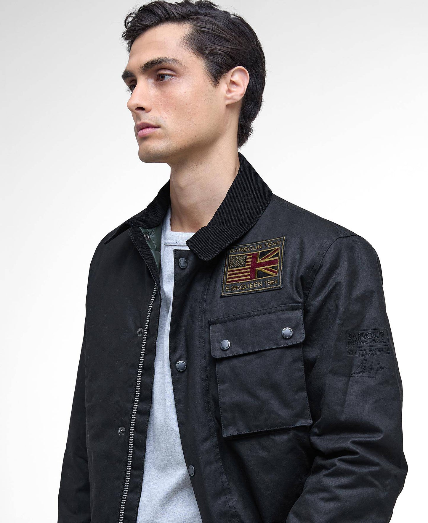 Barbour International Workers Waxed Jacket - Classic Black