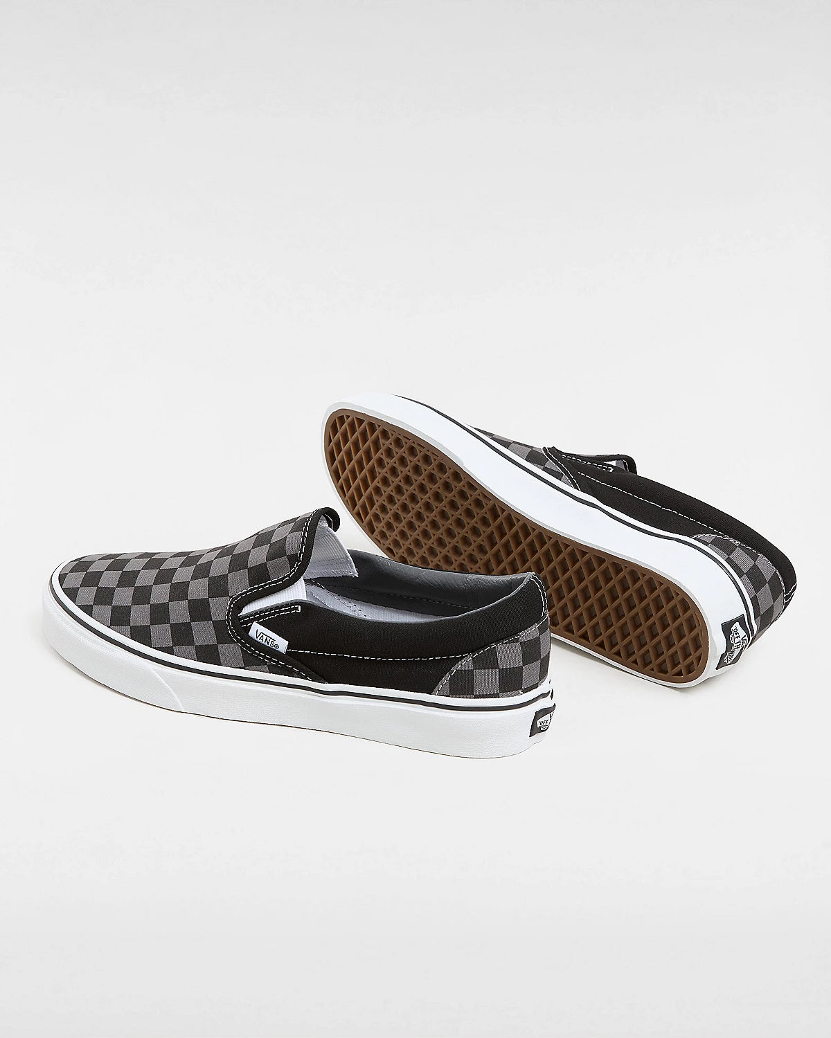 Vans Classic Slip-On Trainers - Black/Pewter Check