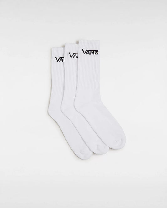 Vans Classic Crew Socks (3 Pairs) - White