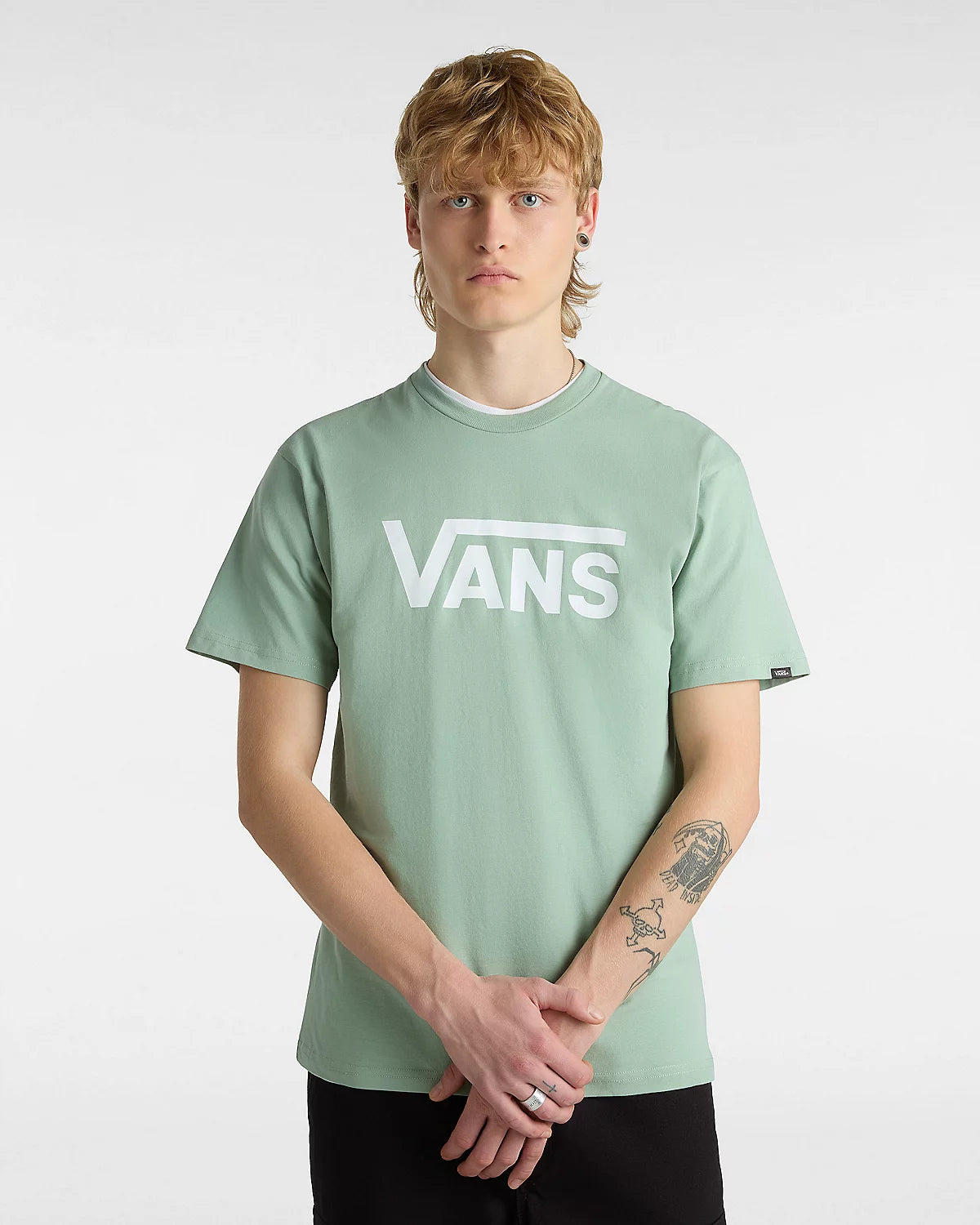 Vans Classic T-Shirt - Iceberg Green / White