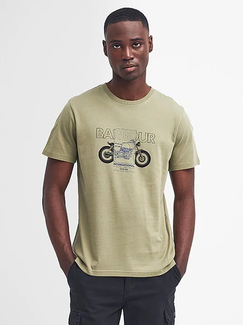Barbour Calder Graphic T-Shirt - Bleached Olive
