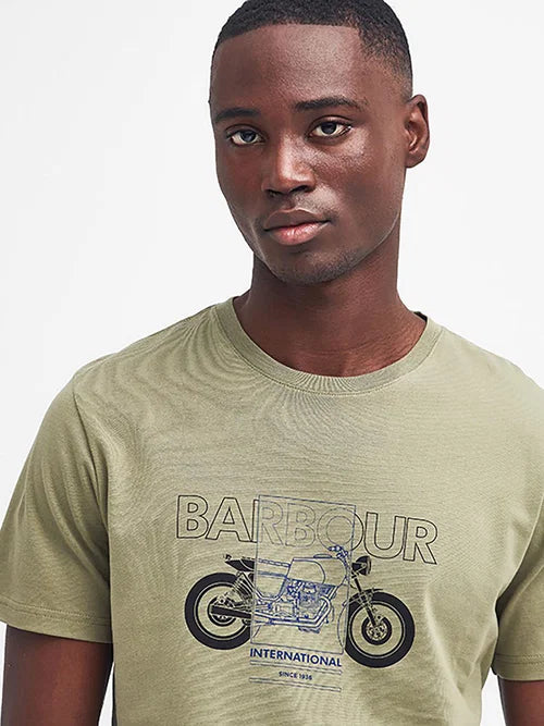 Barbour Calder Graphic T-Shirt - Bleached Olive