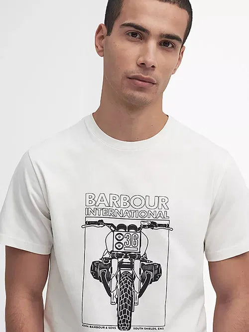 Barbour Raceway Graphic T-Shirt - Whisper White