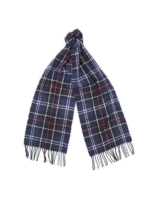 Barbour Tartan Lambswool Scarf - Navy / Red