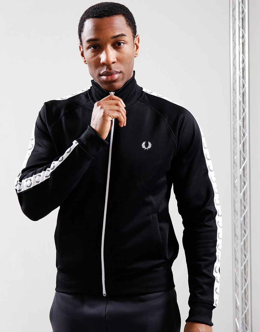 Fred Perry Taped Track Jacket - Black