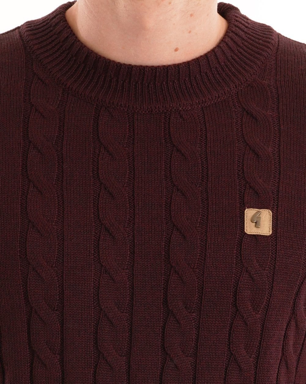 Gabicci Temor Cable Knit Jumper - Mulberry