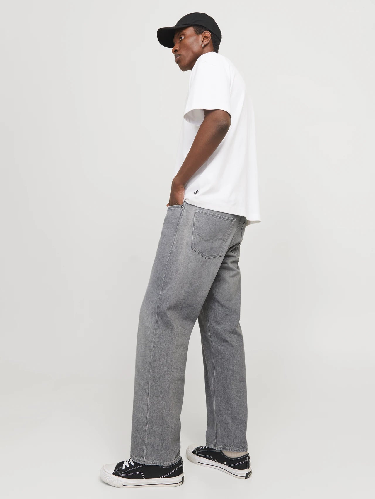 Jack&Jones Eddie 762 Loose Fit Jeans - Grey/Grey Denim