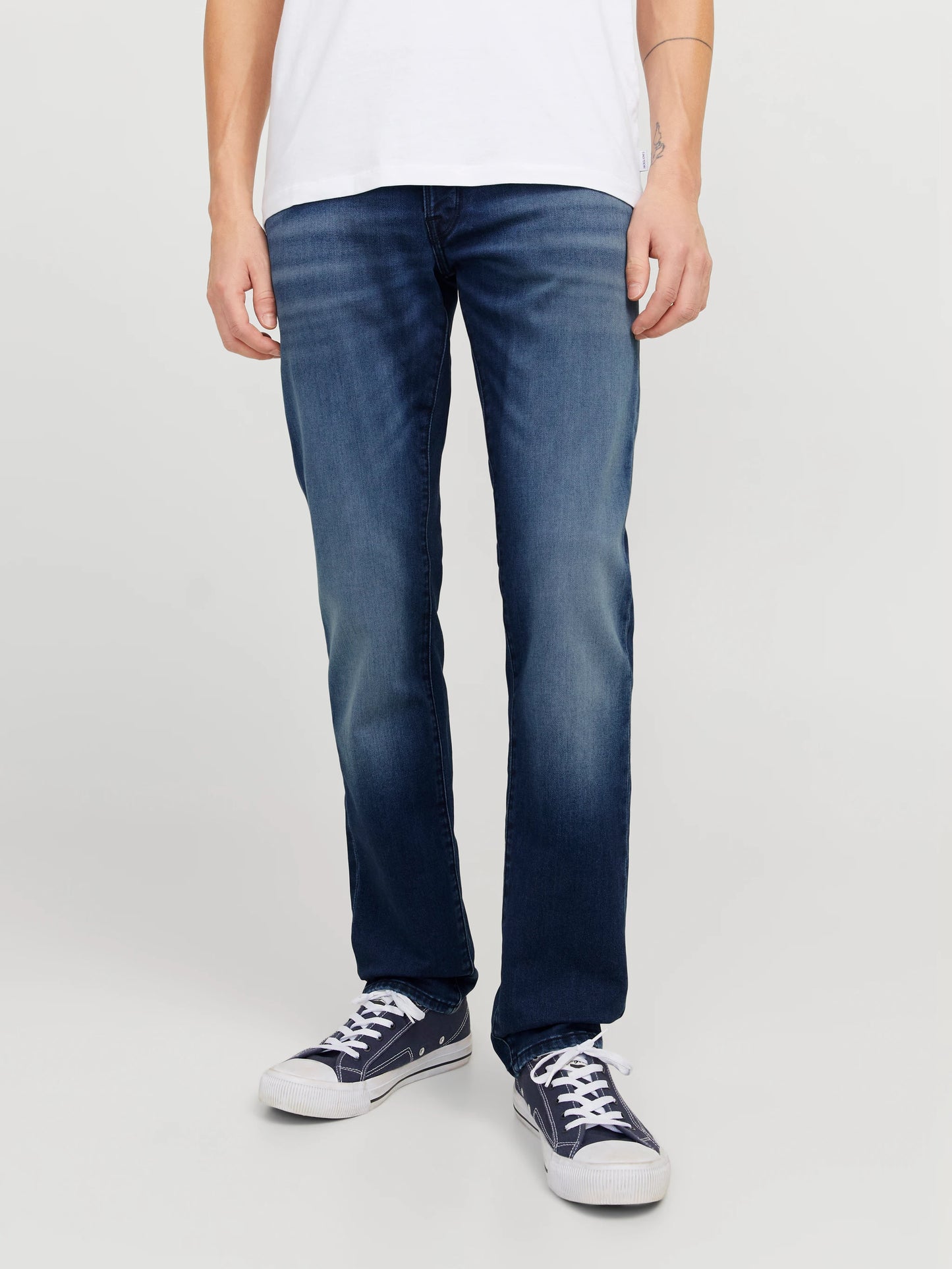 Jack&Jones Mike Fox 424 Tapered Fit Jeans - Blue/Blue Denim