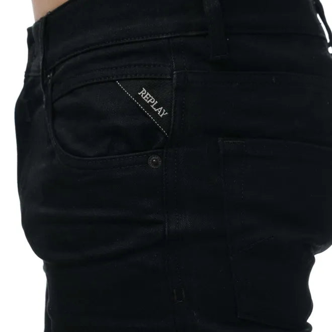 Replay M1021 85B 010.098 Hyperflex Denim Jeans - Black