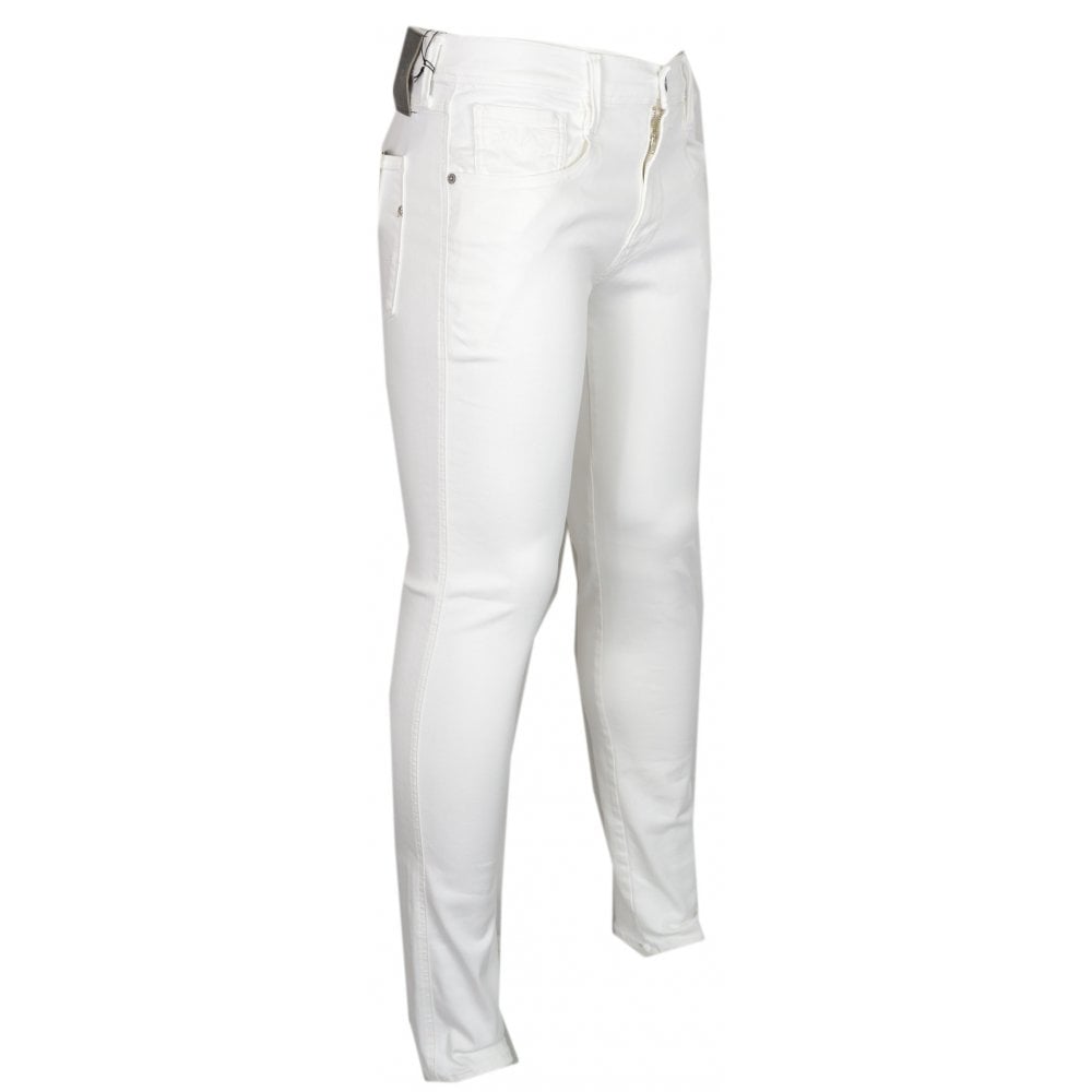 Replay Hyperflex M914 8166180 001 Slim Fit Jeans - White